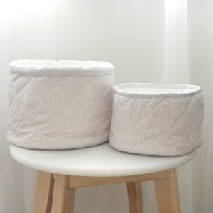 Cloud Grey - Quilted Storage Basket