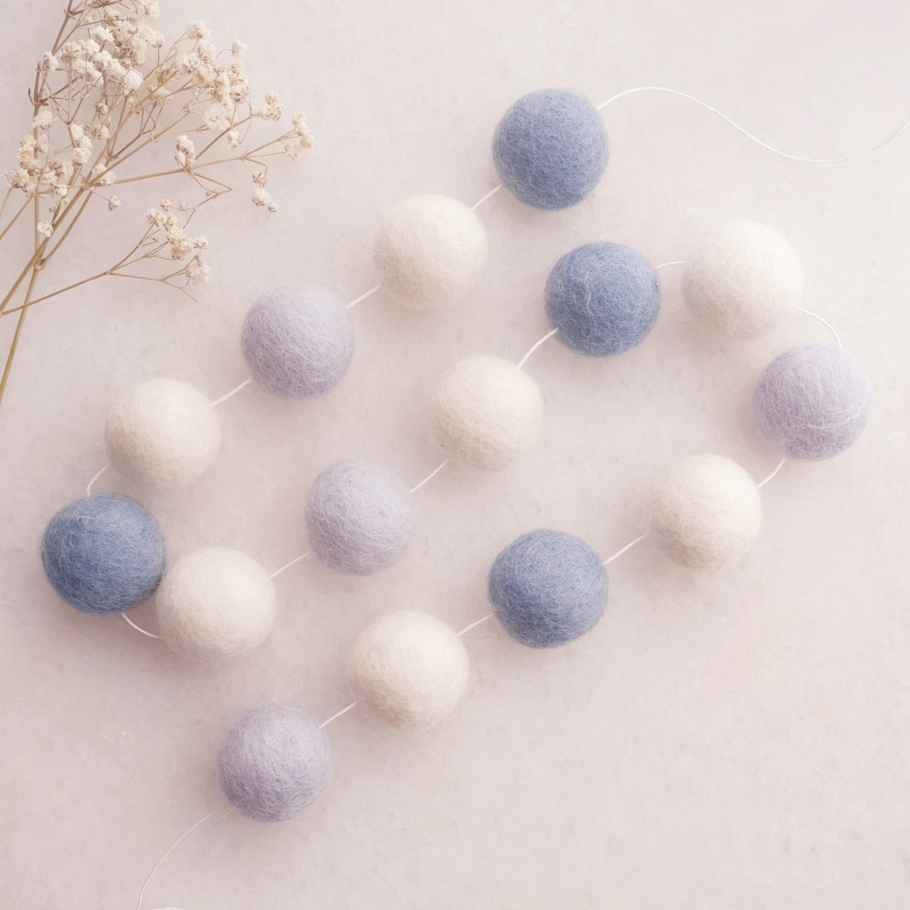 Sky Blue - Pom Pom Garland