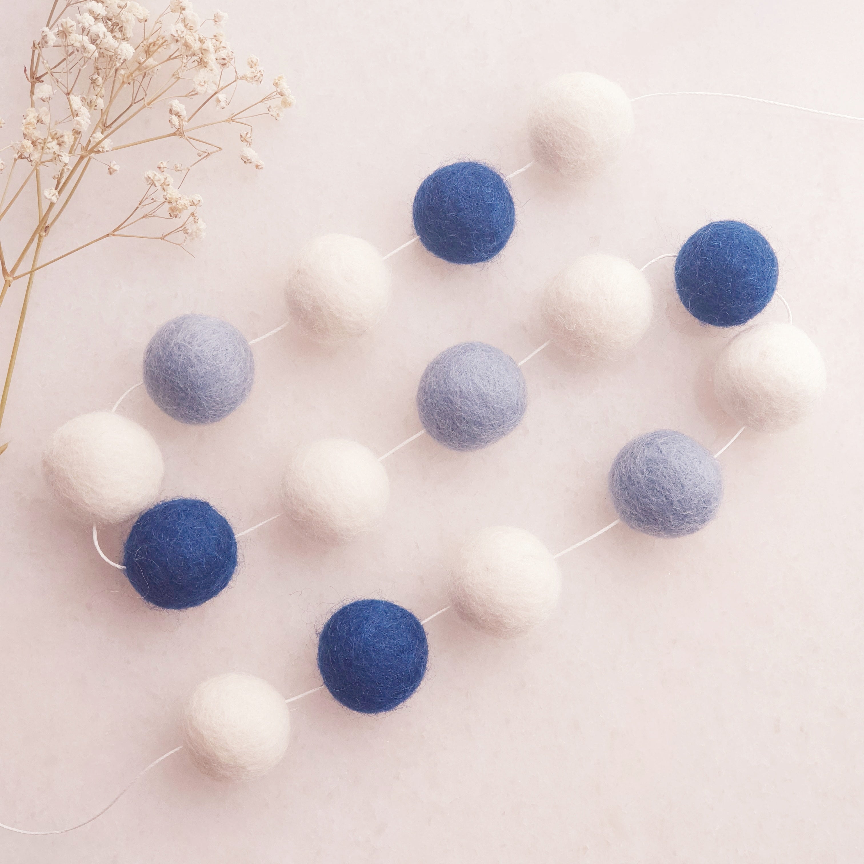 Oceanic Blue - Pom Pom Garland