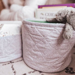 Cloud Grey - Quilted Storage Basket - SECONDS