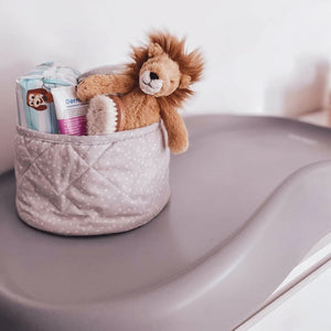 Cloud Grey - Quilted Storage Basket - SECONDS