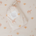 Boho Organic Baby Bedding - Australian Hand painted - Brown - Gold - Neutral